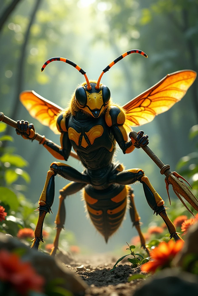 wasp with spears and armor