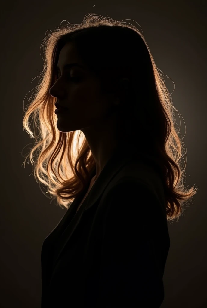 realistic photo, play of lights, light and dark, HD photography,
silhouette of a 25-year-old woman, with harmonious shapes, medium-long hair