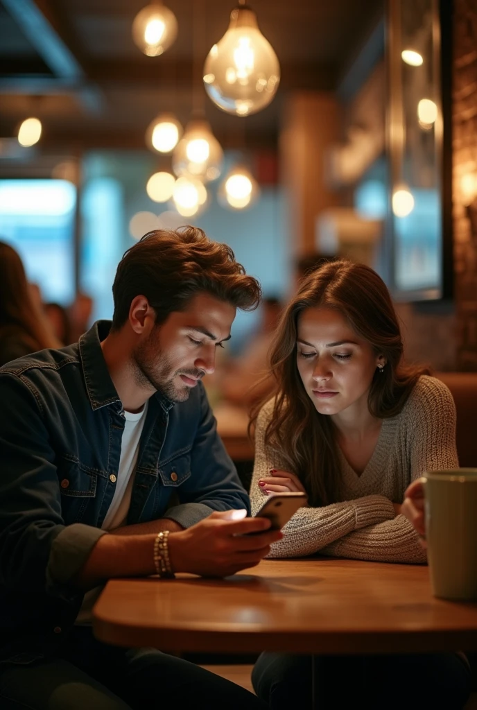 A man is playing his phone and A Woman Angry to him