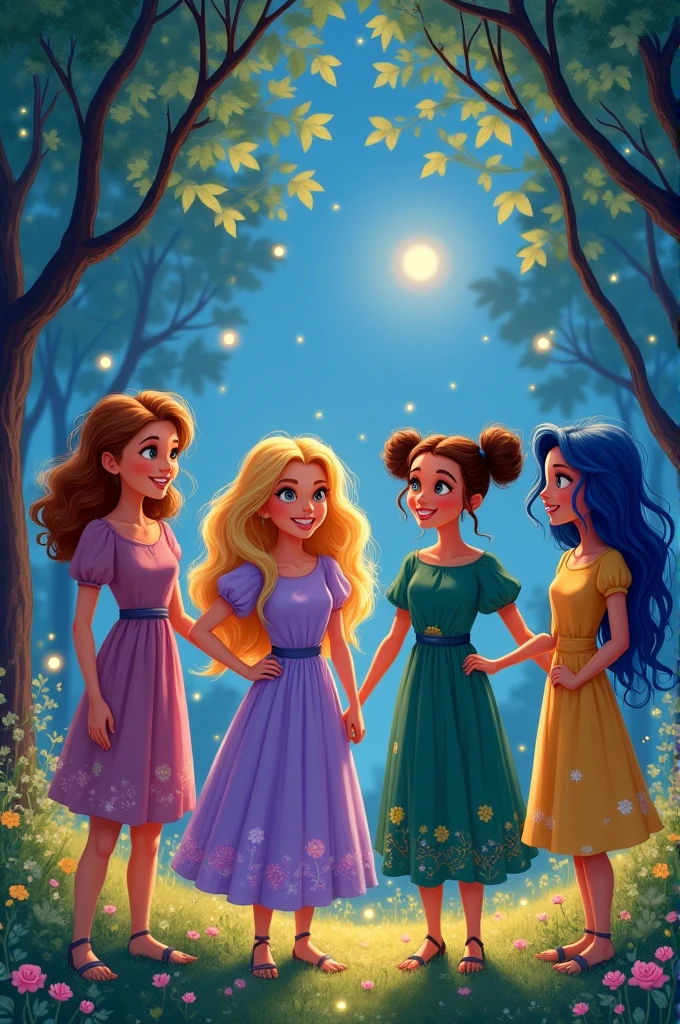 Generate illustrations of girls