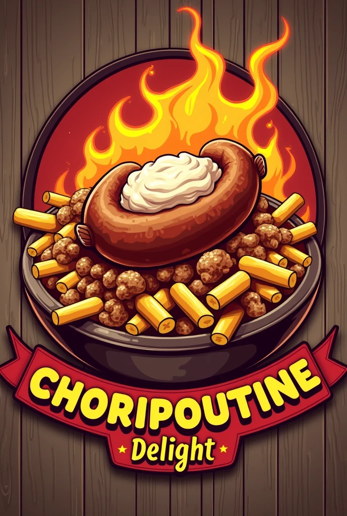 Create the best logo for a choripan and poutine business with a name

