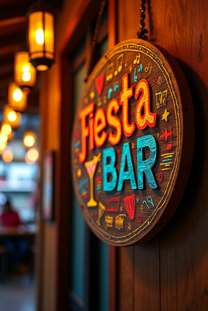 Generate a Peruvian sign in Spanish with the words, Party Bar