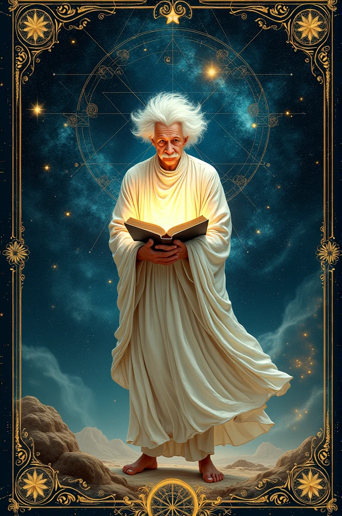 Create a decorative cover that includes the following quote from Albert Einstein: Never consider studying as an obligation, but as an opportunity to penetrate the beautiful and wonderful world of knowledge