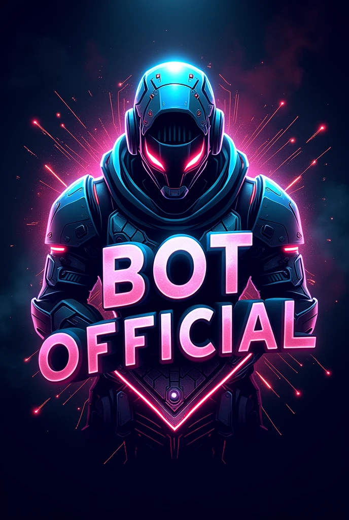 BOT OFFICIAL gaming logo with unique designs  with text 