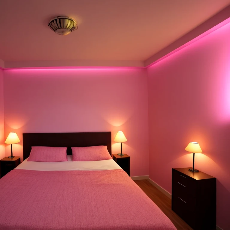 Bedroom,Pink Light，Love Hotel