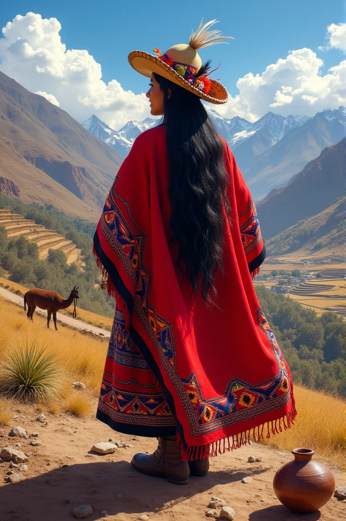 Drawing of Quechua culture