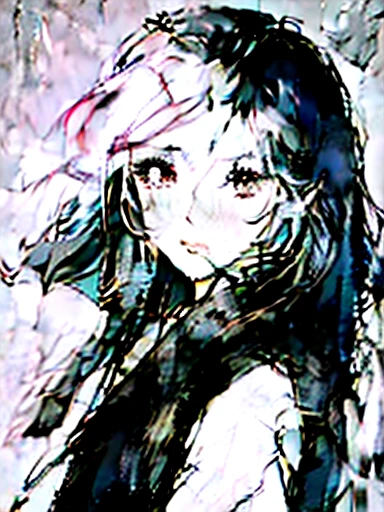 (best quality, 4K, 8K, high resolution, masterpiece:1.2), Very detailed, Beautiful and delicate eyes, Beautiful and delicate lips, Rich details on the eyes and face, Long eyelashes, Glasses, 1 girl, Simplicity, ink, ink painting, portrait, Soft lighting, Subtle colors