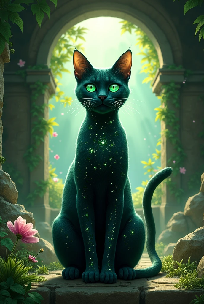 Standing portrait of the stray cat god