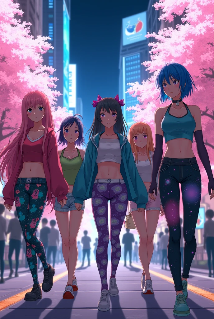 anime girls with leggings