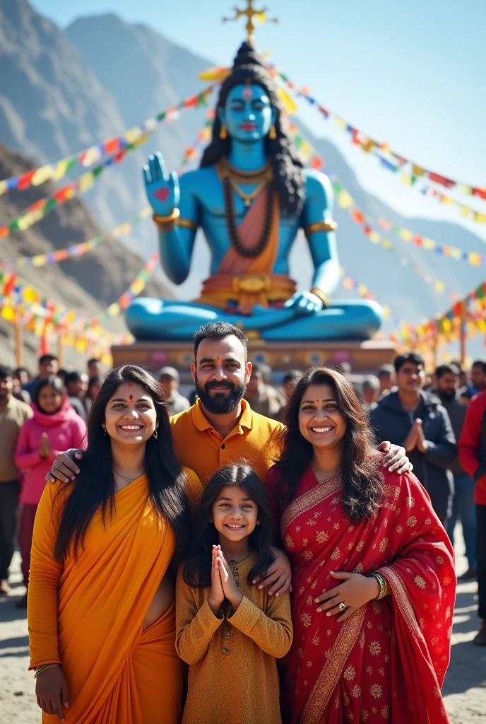भगवान महादे को पुरै फेमिली की फोटो कैलाश पर्वत मा ओम नव सिवाय 