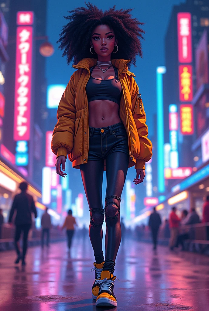 animated makima wearing airjordan