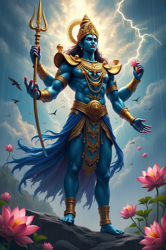 Full body image of indra god 