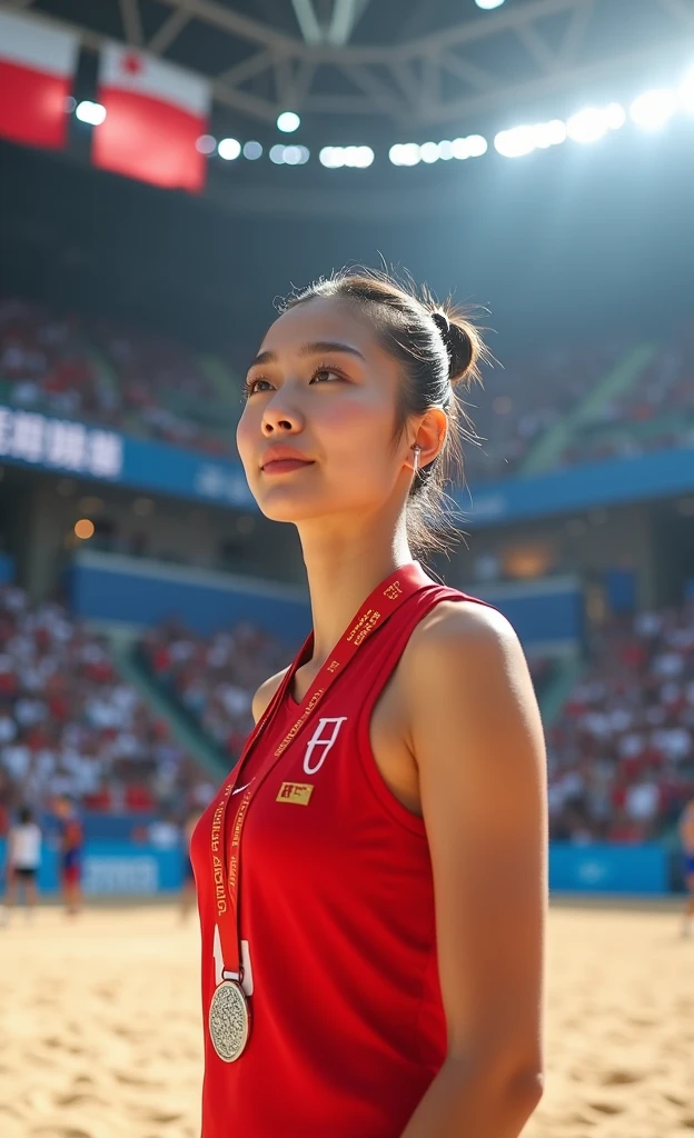 Chinese women&#39;s volleyball team，18-year-old beauty，Fair skin，Pretty Face，Korean plastic surgery face，Olympic Games background