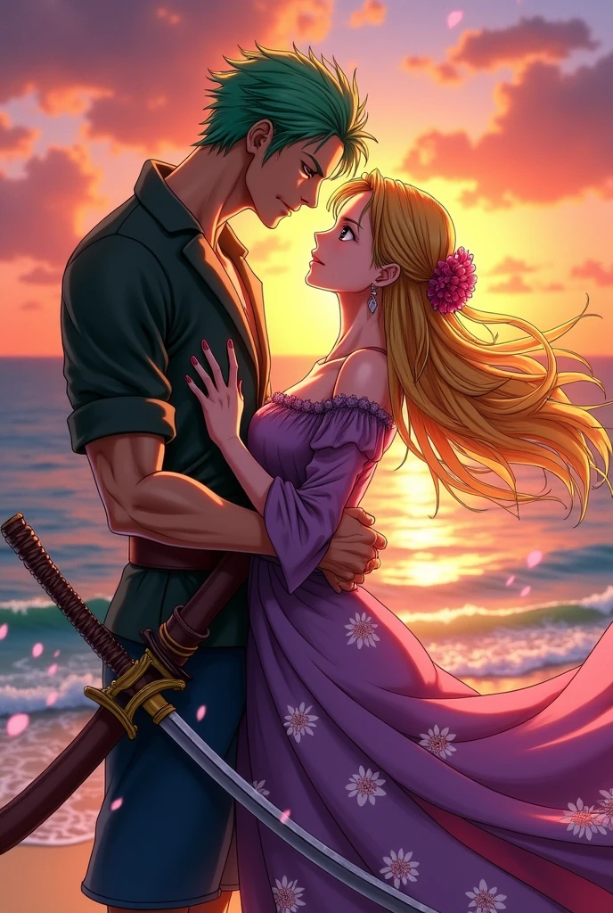 Zoro and robin couple pic from one pice anime