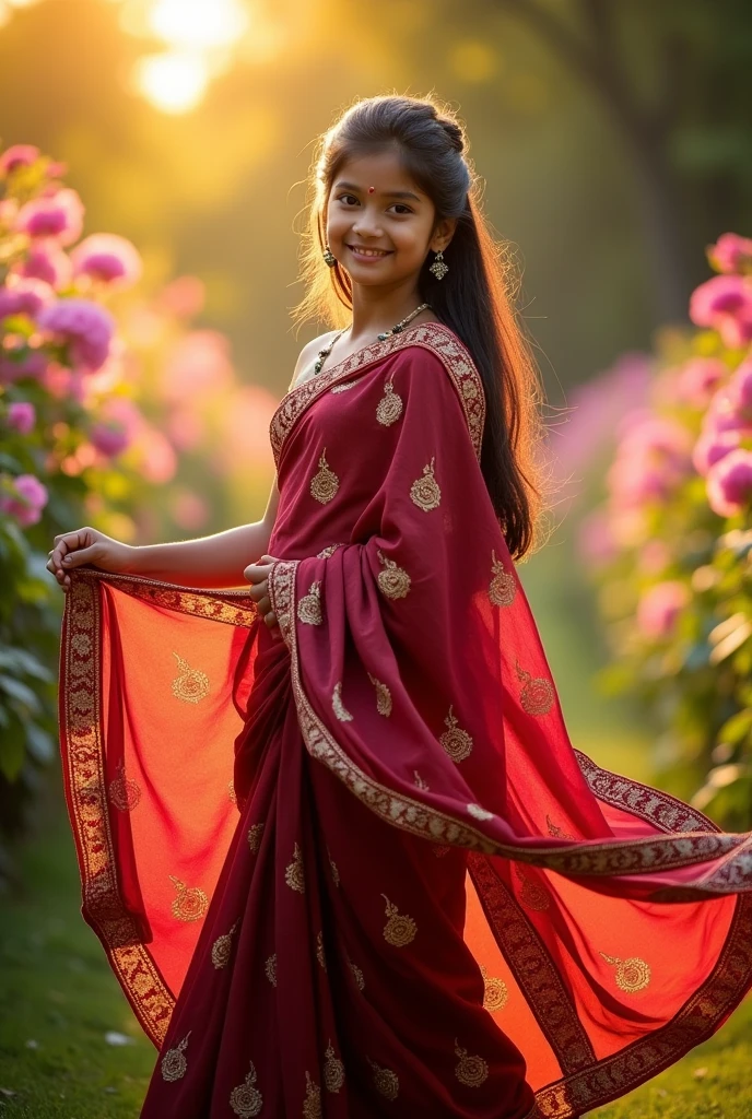 A girl in saree 