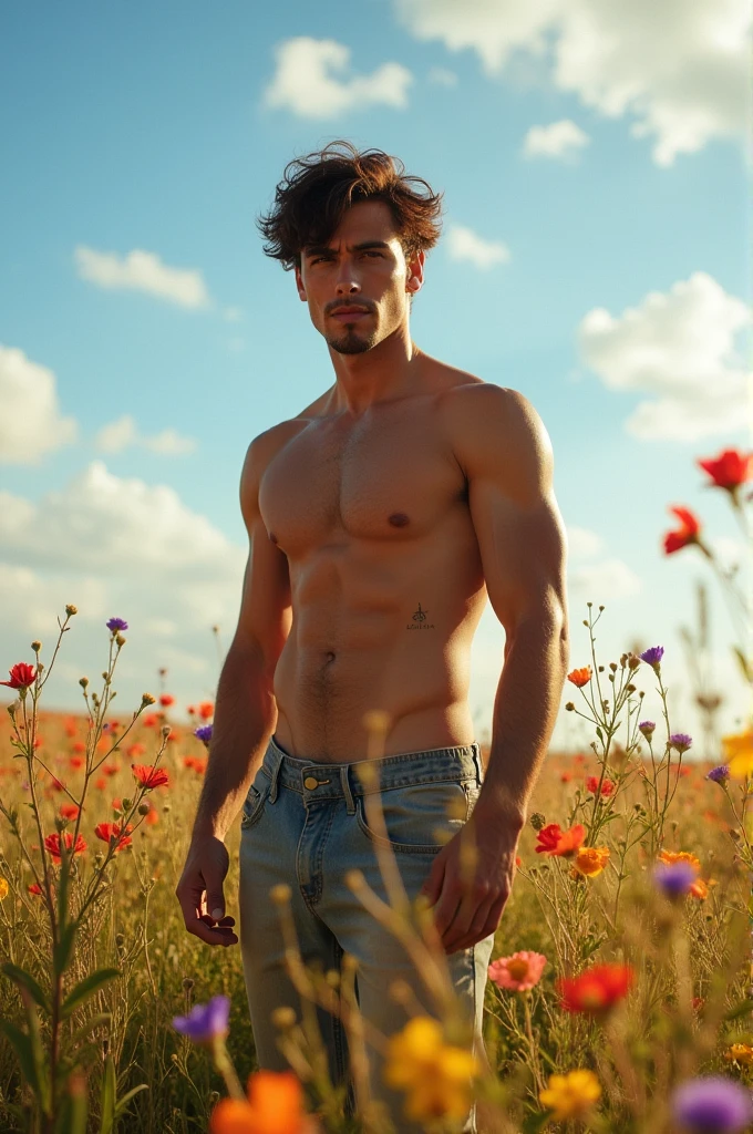 A naked man