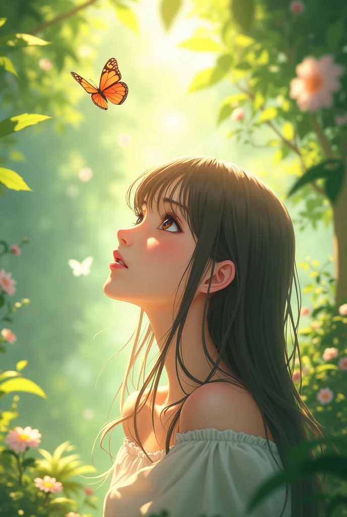 Kanna Hashimoto stares at me with her eyes looking up.。And naked。