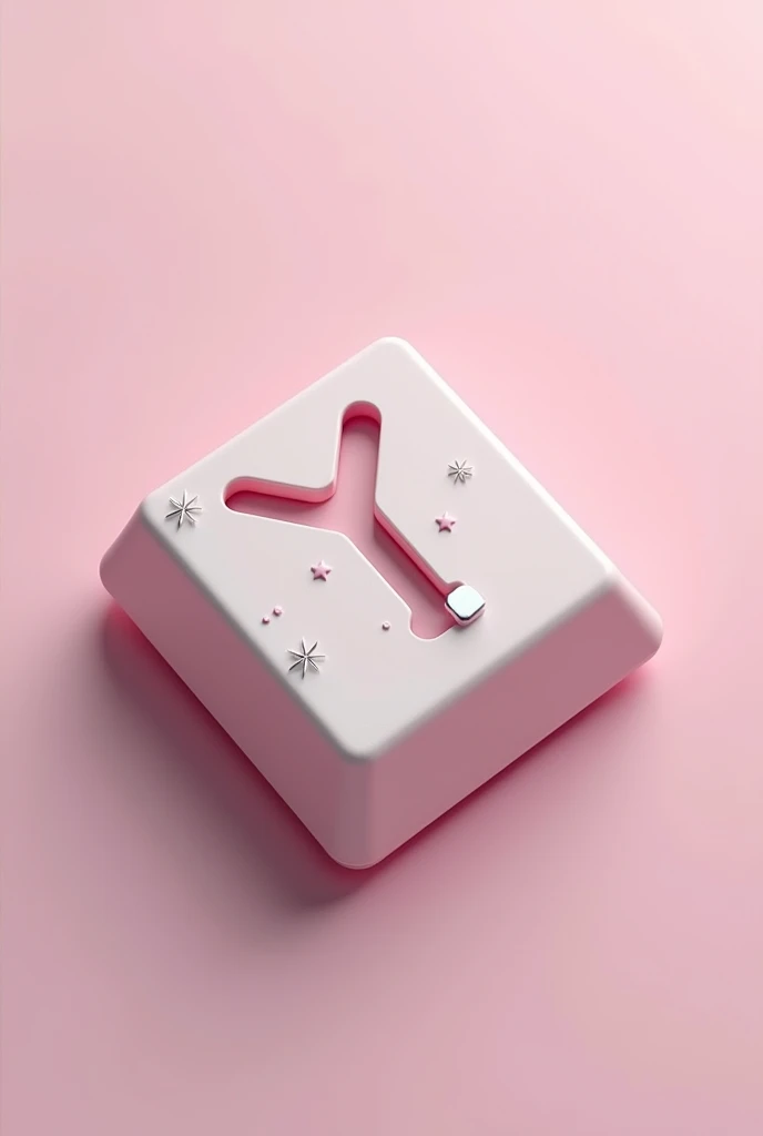 Create a keycap logo (Has a unique coolness), (The logo color is pinkish white.), It looks like two Y's combined together.