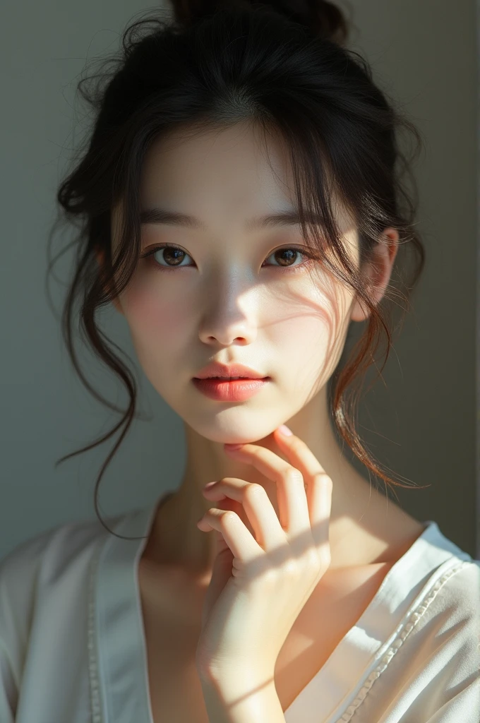Highest quality、Face Focus、Soft Light、Ultra-high resolution、(Realism:1.4)、RAW Photos、1 Japan、One person、cute、Beautiful face in every detail、nude、Completely naked、