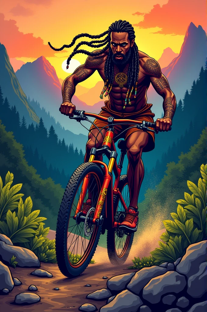 African Aztec Viking on MTB
