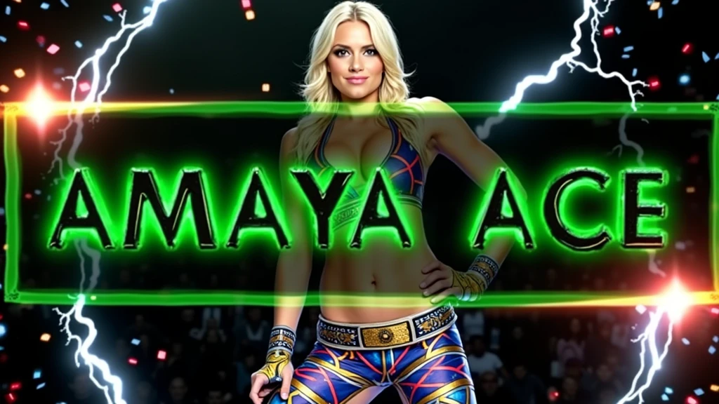 create a WWE titantron with the name: Amaya Ace in different colors