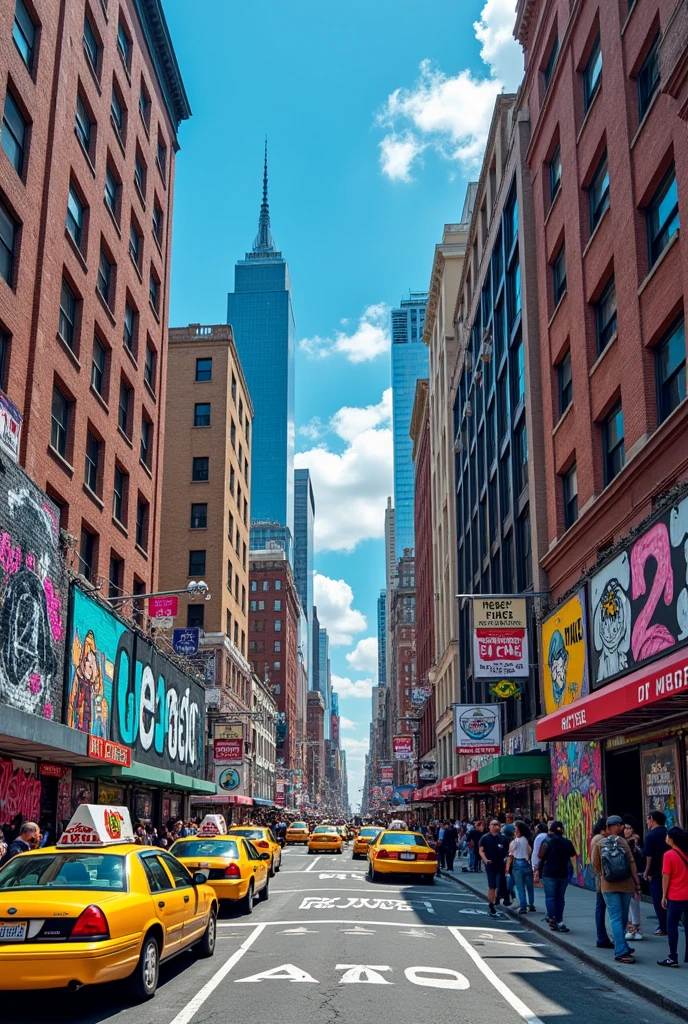 Graffiti on New York buildings