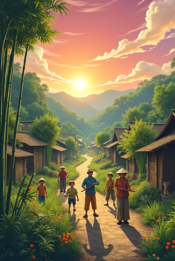 Bamboo shoots village