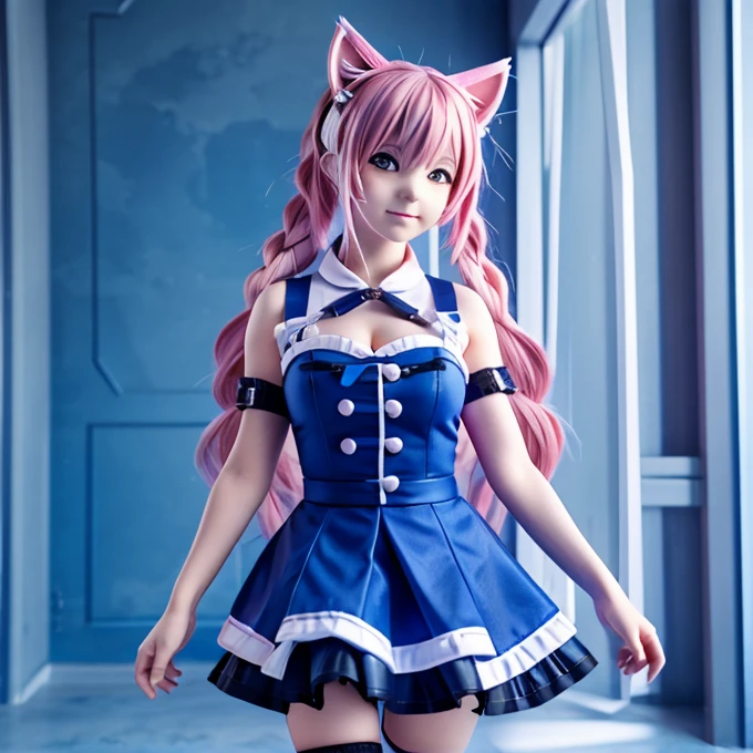 super high resolution, detailed background, World Heritage Site, 6+boys, 6+girls, Happy, joyful, absurdres(Photos of solo travelers)(kemono, furry anthro),1
anime character with pink hair and blue eyes in a black dress, from girls frontline, from the azur lane videogame, inspired gacha club game, girls frontline cg, fine details. girls frontline, characters from azur lane, beautiful anime catgirl, anime catgirl, girls frontline universe, anime cat girl in a maid costume, girls frontline style, azur lane style