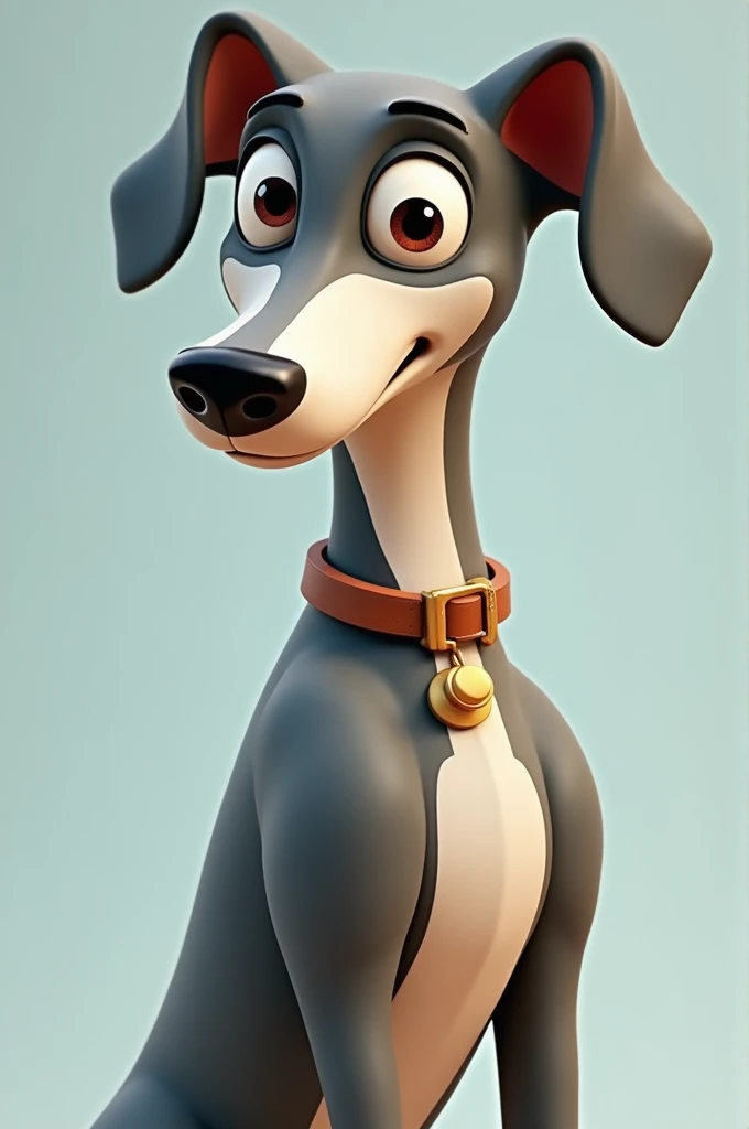 Animated greyhound accountant dog breed