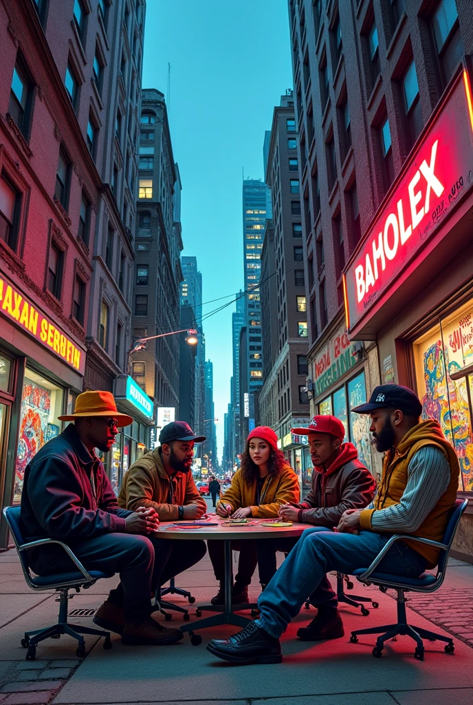 Graffiti buildings new york comic hip hop vinyls