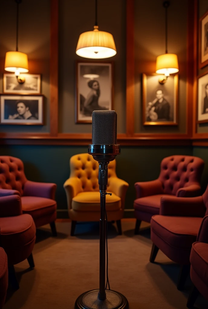 Microphone Around Chairs
