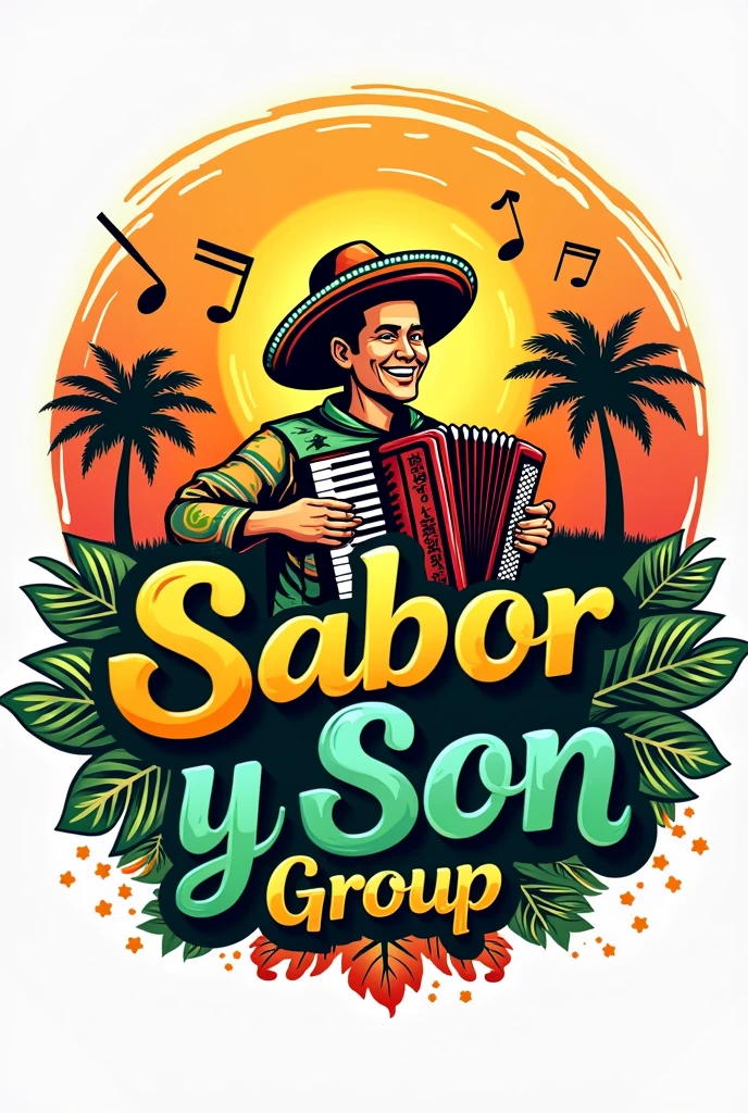 make a logo for a cumbia group called 
"Sabor y Son Group"