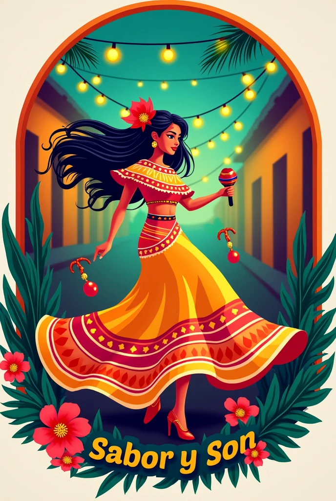 make a logo for a cumbia group called Sabor y son"