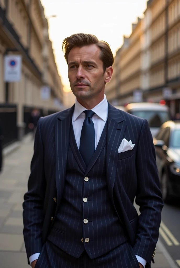 The British gentleman looks to be in his late 30s.