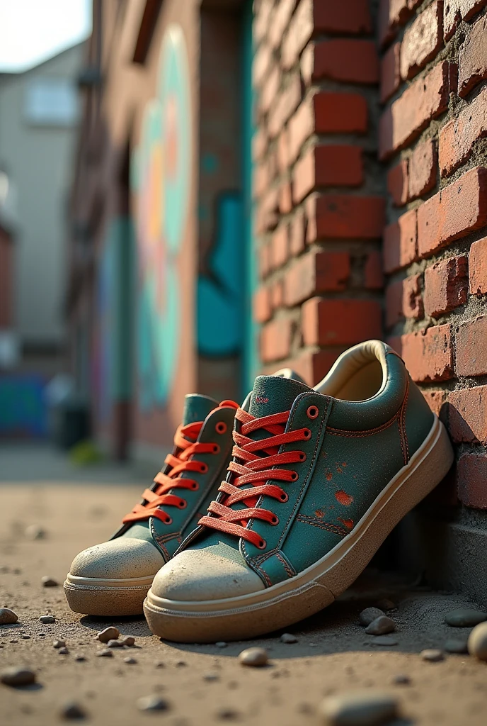 Worn out sneakers 


