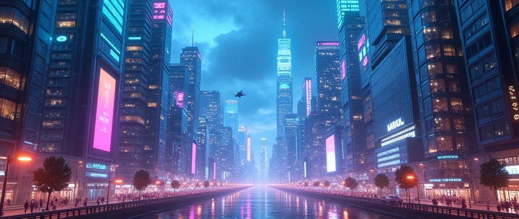 (best quality,4k,8k,highres,masterpiece:1.2),ultra-detailed,(realistic,photorealistic,photo-realistic:1.37),cyberpunk,futuristic world,tall skyscrapers,earth,SF art,imaginative,SF fantasy,futuristic city,high resolution,futuristic glass skyscrapers towering skyline,megacity