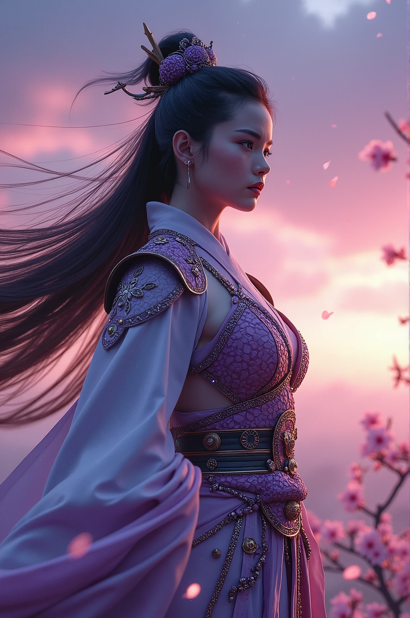 ((best quality)), ((masterpiece)), (detailed), perfect face, raiden shogun,