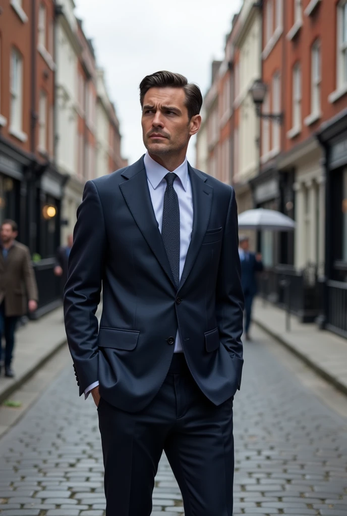 British gentleman, appears to be in his late 30s, no beard、I told you no beard.😡