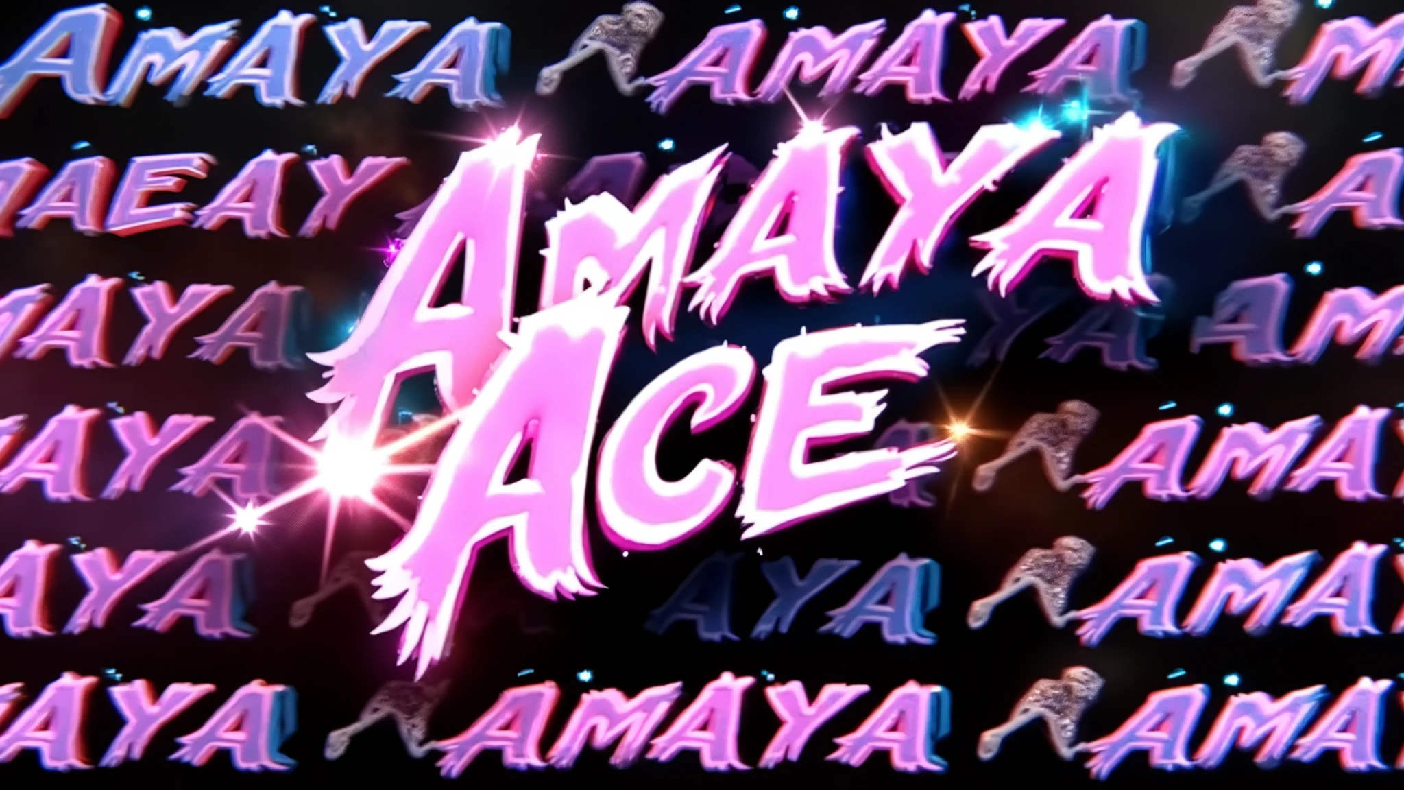 create a WWE titantron with the name: Amaya Ace in different colors