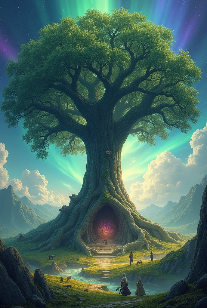 Yggdrasil in a sanctuary of the Norse gods
