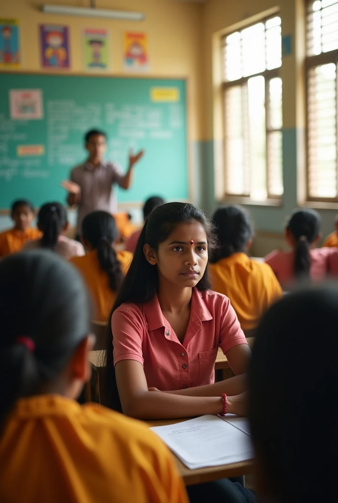 Scene of young Tamil married woman student  seen to ear punishment in class
Ear punishment i want