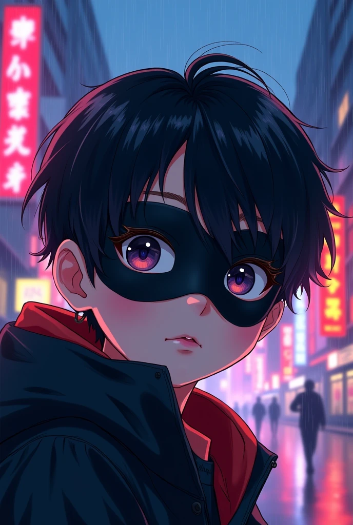 A Korean boy with black mask instagram dp
Like anime