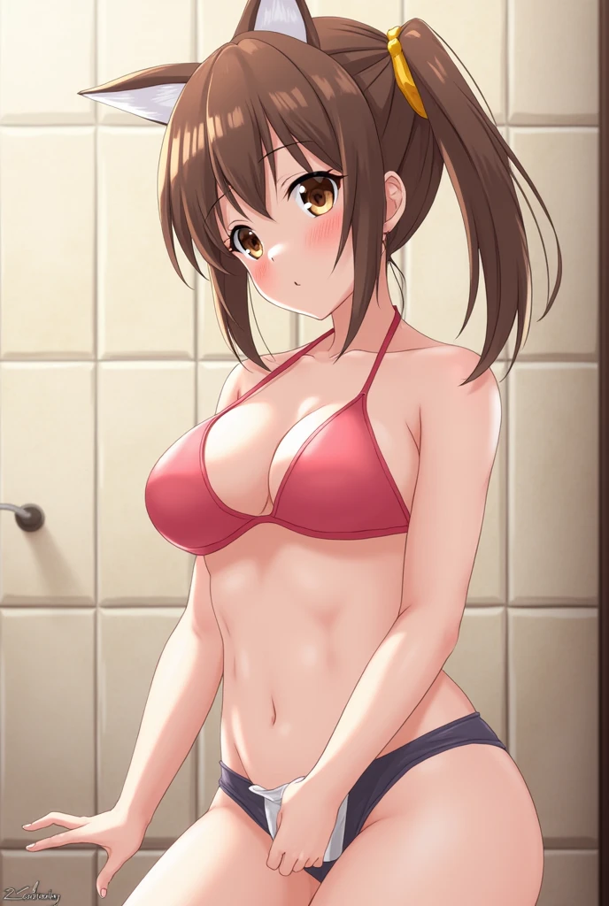 Anime girl peeing Panties