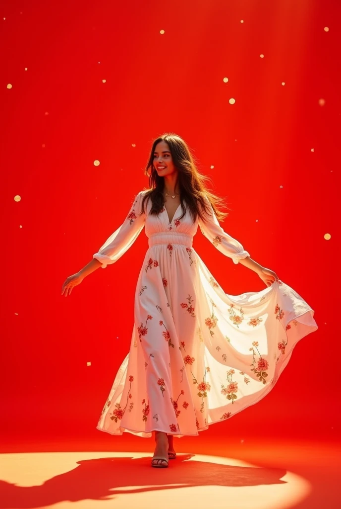 Bright red background