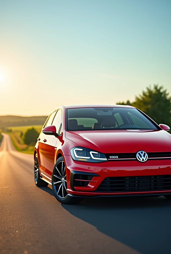 A vw red golf