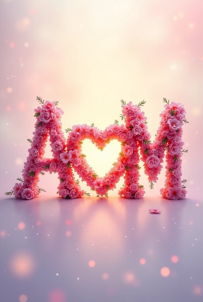 the letters A and M together forming a heart