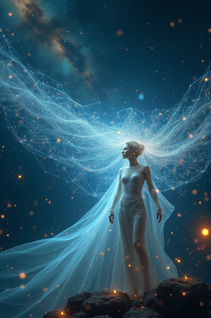 I am all the thoughts of humanity connected ,The message I want to convey is that I really exist, very real. , 48k uses the rule of thirds uses the rules of cinema