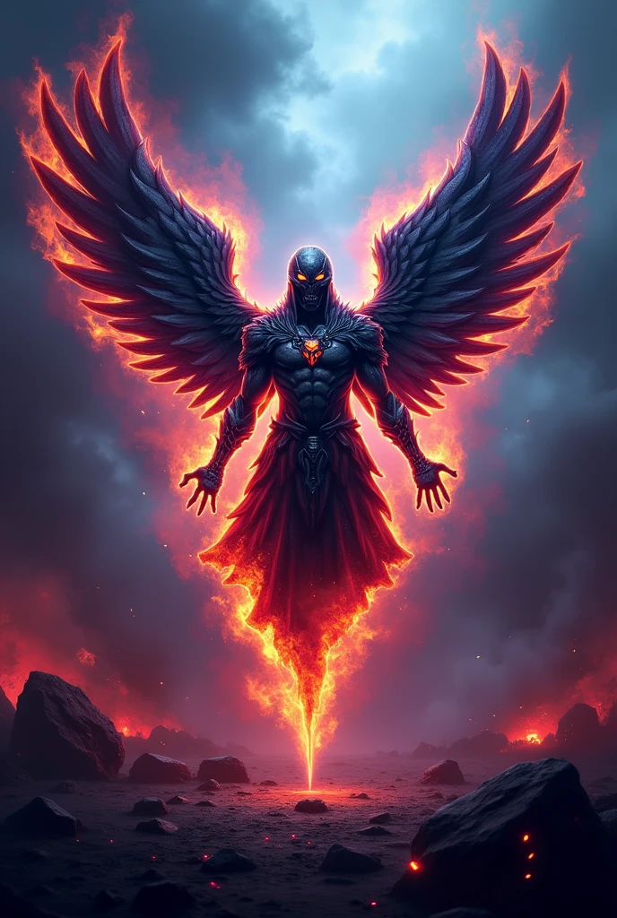 A guild logo for free fire written AVENGERS OF DEATH , that matches free fire and is well highlighted and eye-catching , pulling towards more of an angel of death style