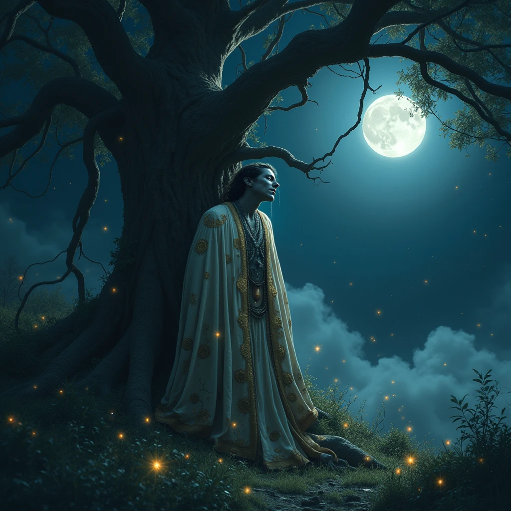 The Betal who is the gatekeeper crying under the tree