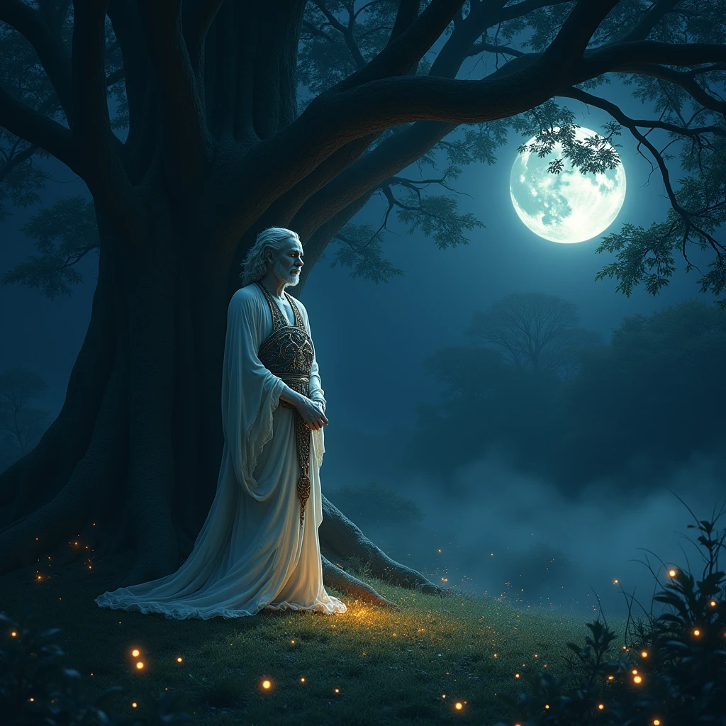 The Betal who is the gatekeeper crying under the tree